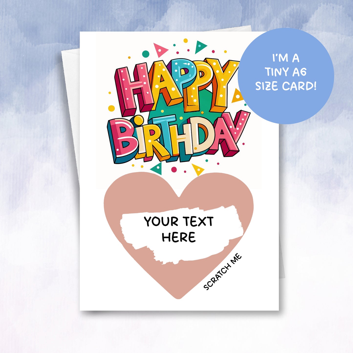 Mini Scratch off small surprise Birthday Card