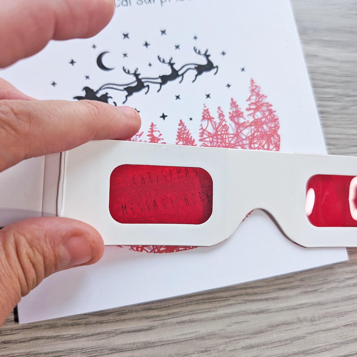 Bauble Glasses Reveal Christmas Card