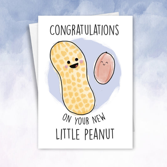 Congratulations New Baby Peanut themed card - 2f75e5-2