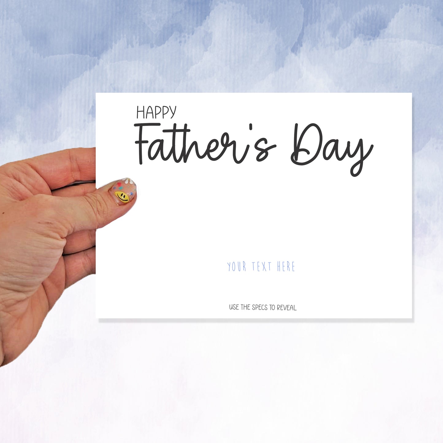 Surprise Father's day message reveal glasses card