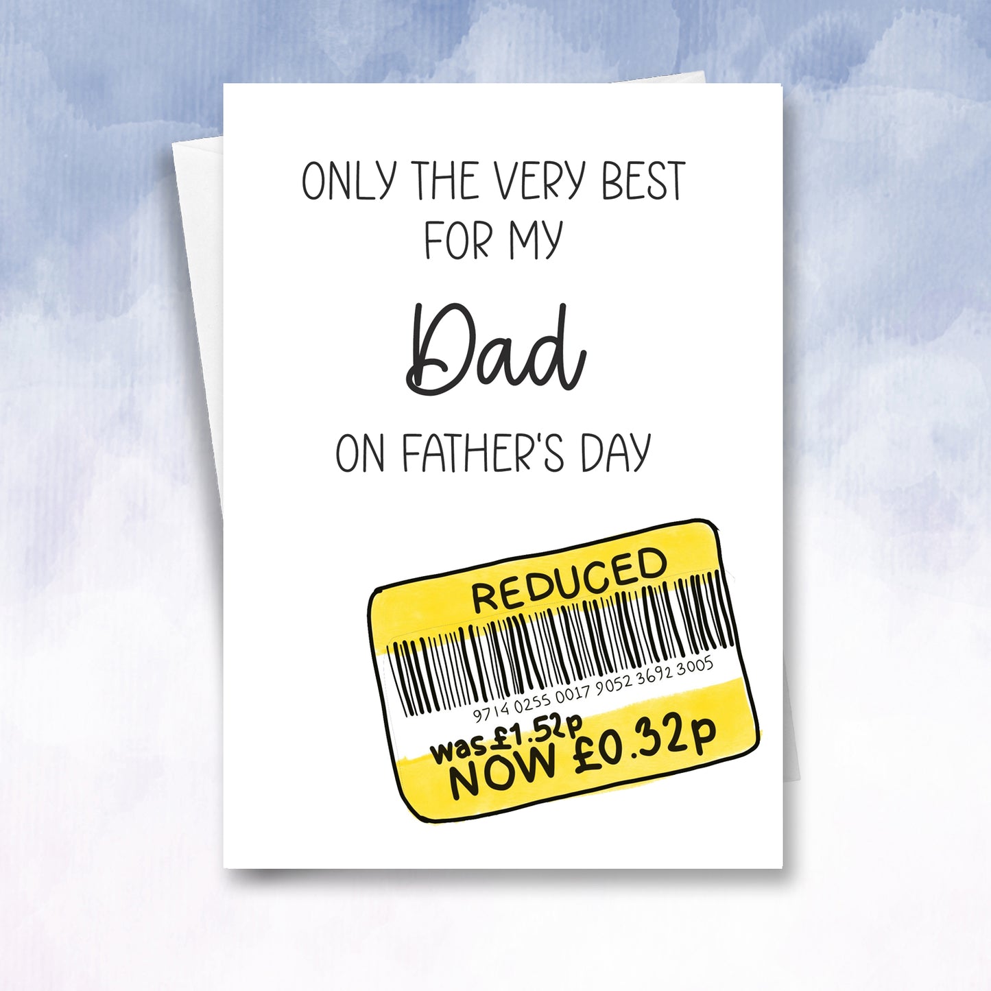 Personalised Funny Yellow Sticker Father's Day Card