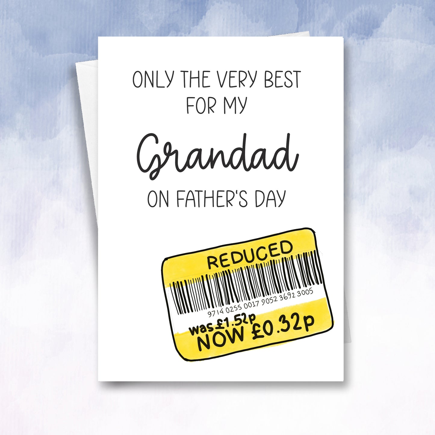 Personalised Funny Yellow Sticker Father's Day Card