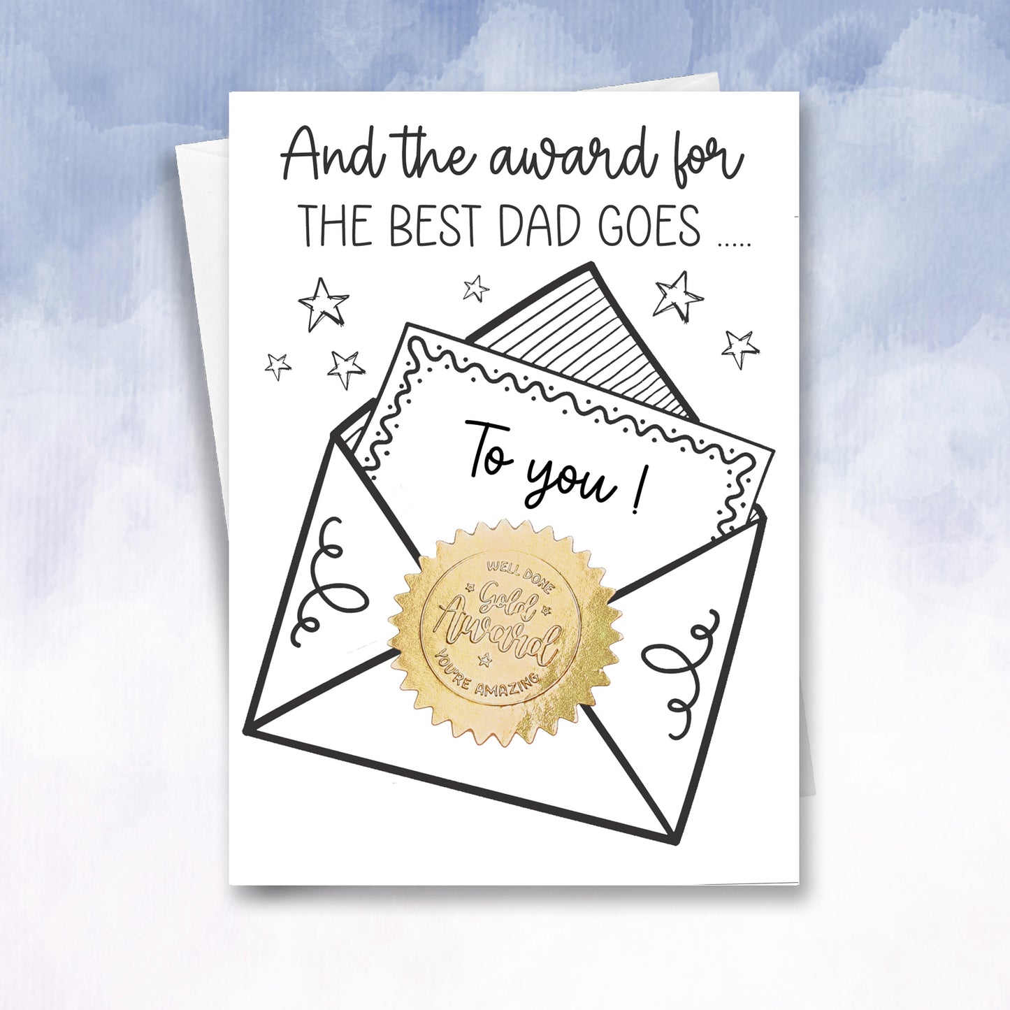 Personalised father's dad award card