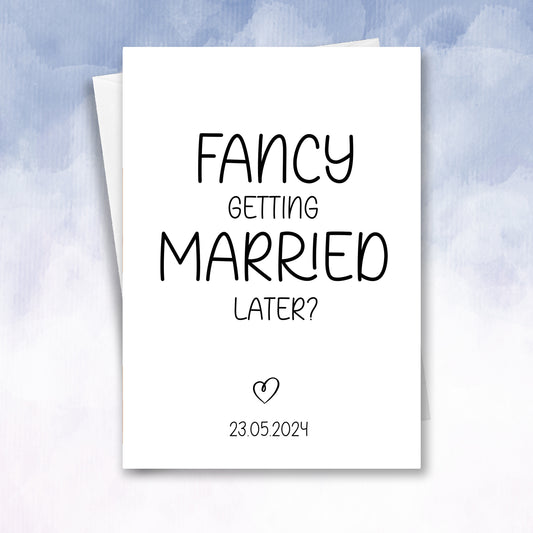 Fancy Getting Married Later Card to Bride or Groom Personalised Card - 2f75e5-2