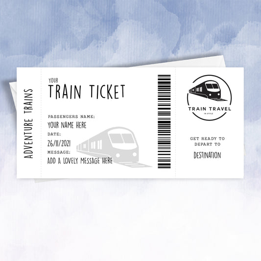 Personalised Birthday Faux Train Ticket Surprise