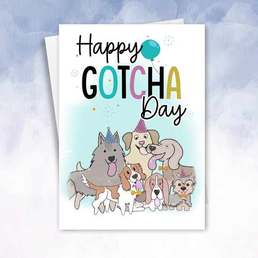 Happy Gotcha Day - New Dog pet Card - 2f75e5-2