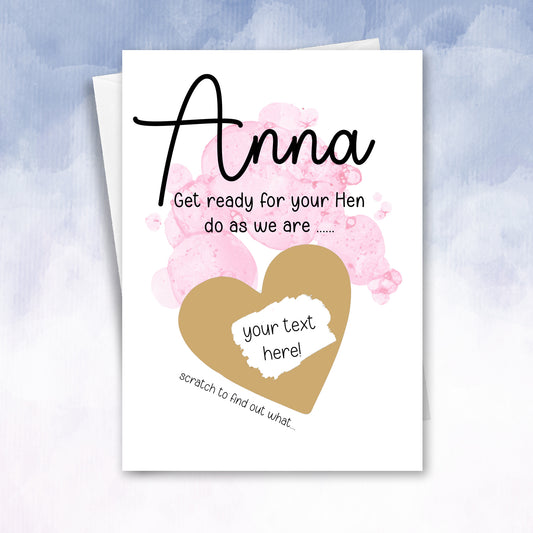 Hen Do Experience Reveal Personalised Card - 2f75e5-2