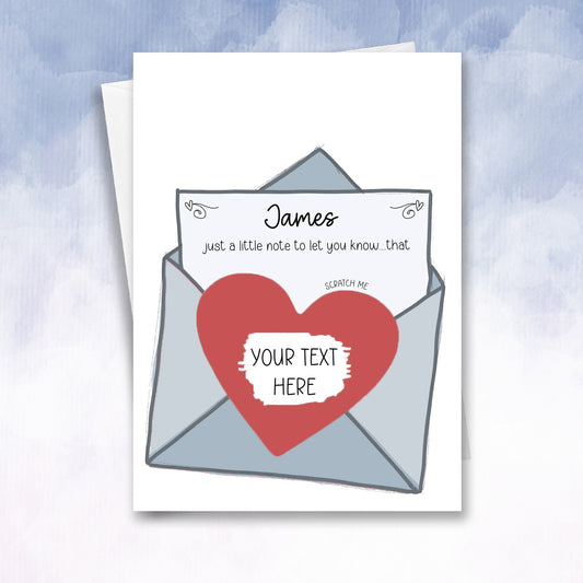 Just a little note Scratch Personalised Card - 2f75e5-2