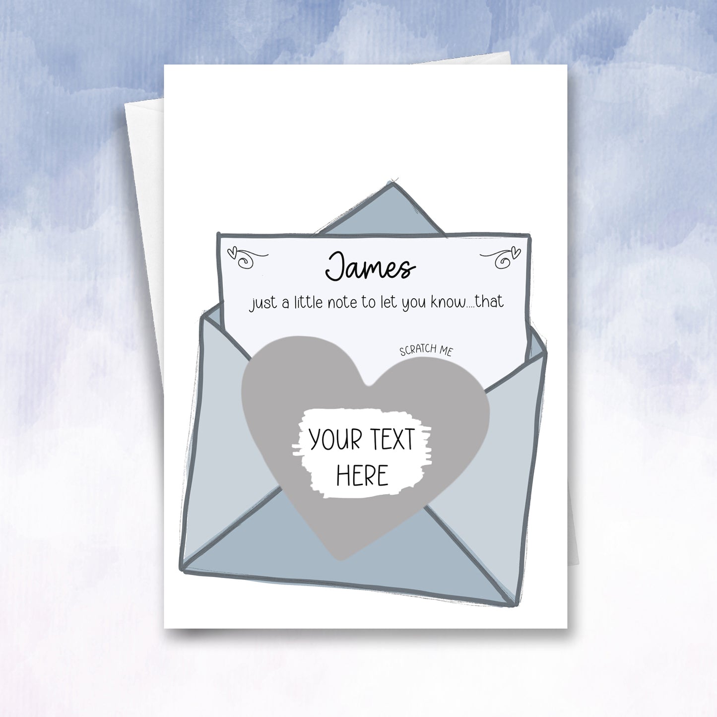 Just a little note Scratch Personalised Card - 2f75e5-2
