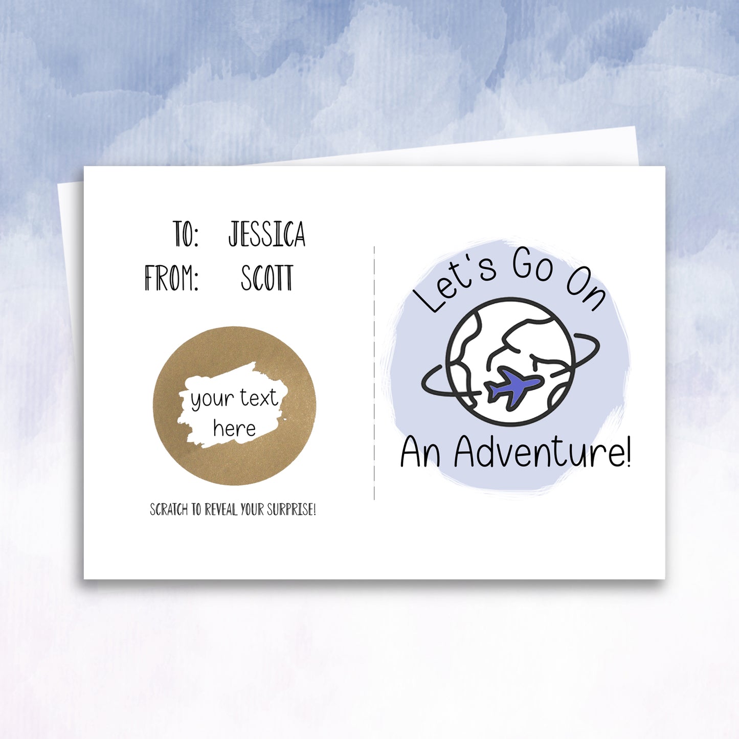 Kids Baording Pass Travel Plane Scratch Off Card - 2f75e5-2