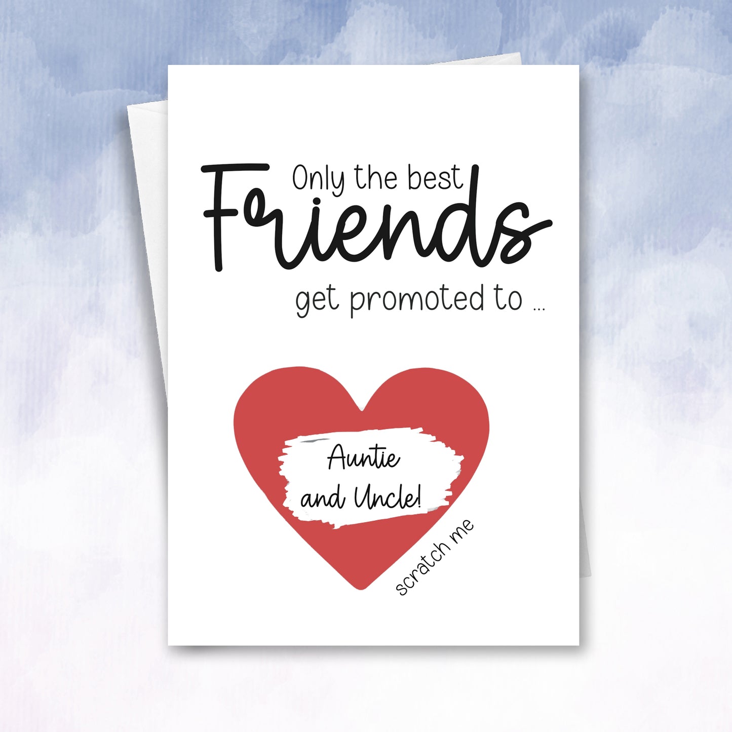 Only Best Friends Get Promoted to Auntie Uncle Pregnancy Reveal Scratch Card - 2f75e5-2
