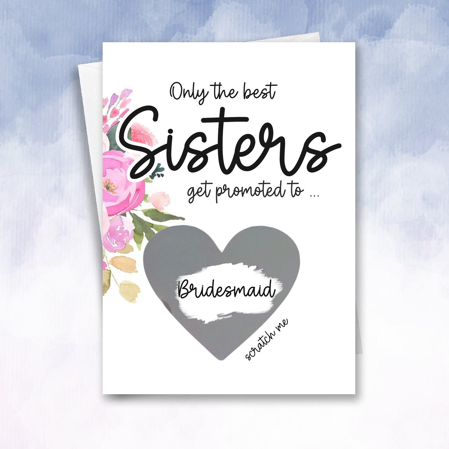 Only The Best Sisters Get Promoted to Bridesmaid or maid honour proposal card - 2f75e5-2