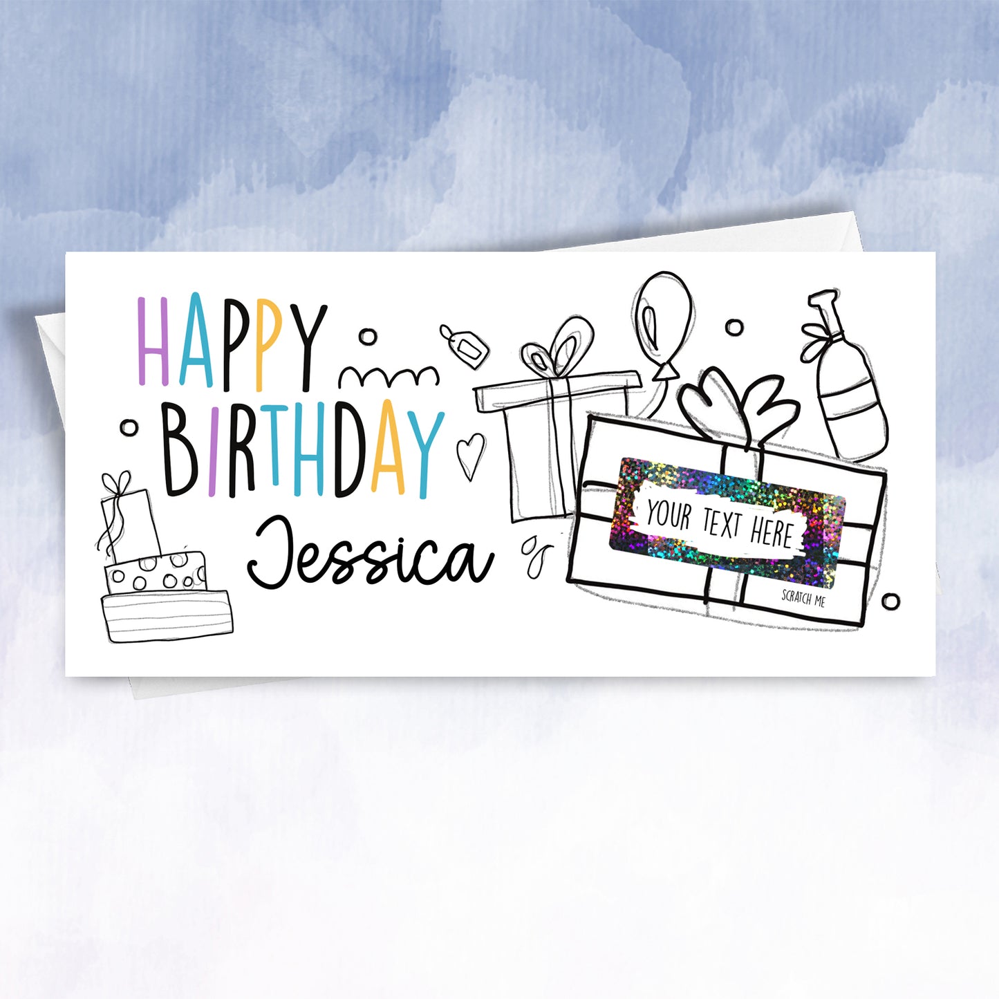 Personalised Birthday Scratch Off Card - 2f75e5-2