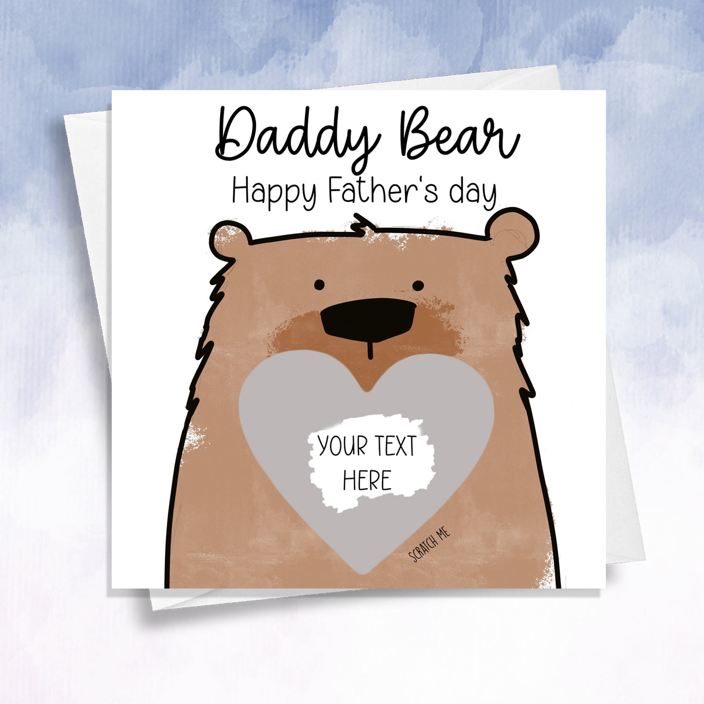 Personalised Daddy bear Scratch Off card - 2f75e5-2