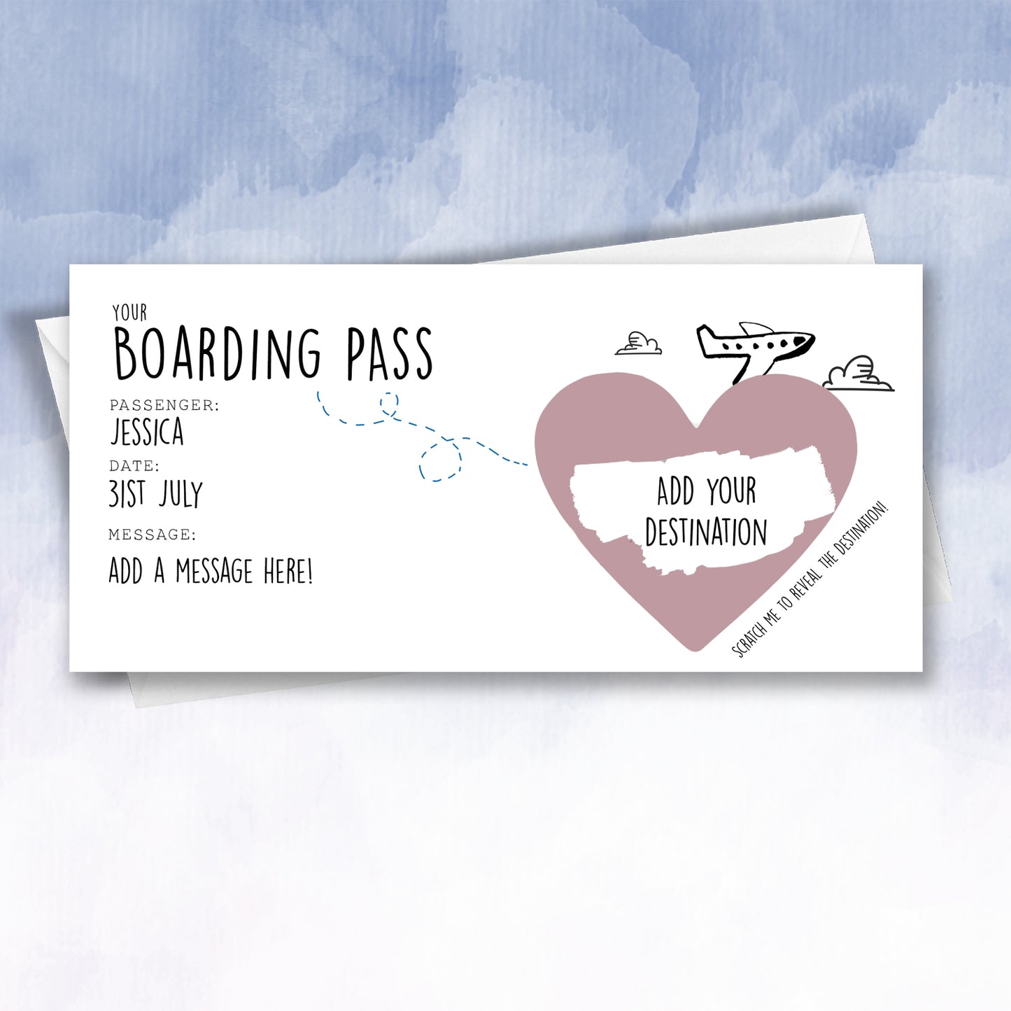 Personalised Scratch Off Plane Boarding Pass - 2f75e5-2