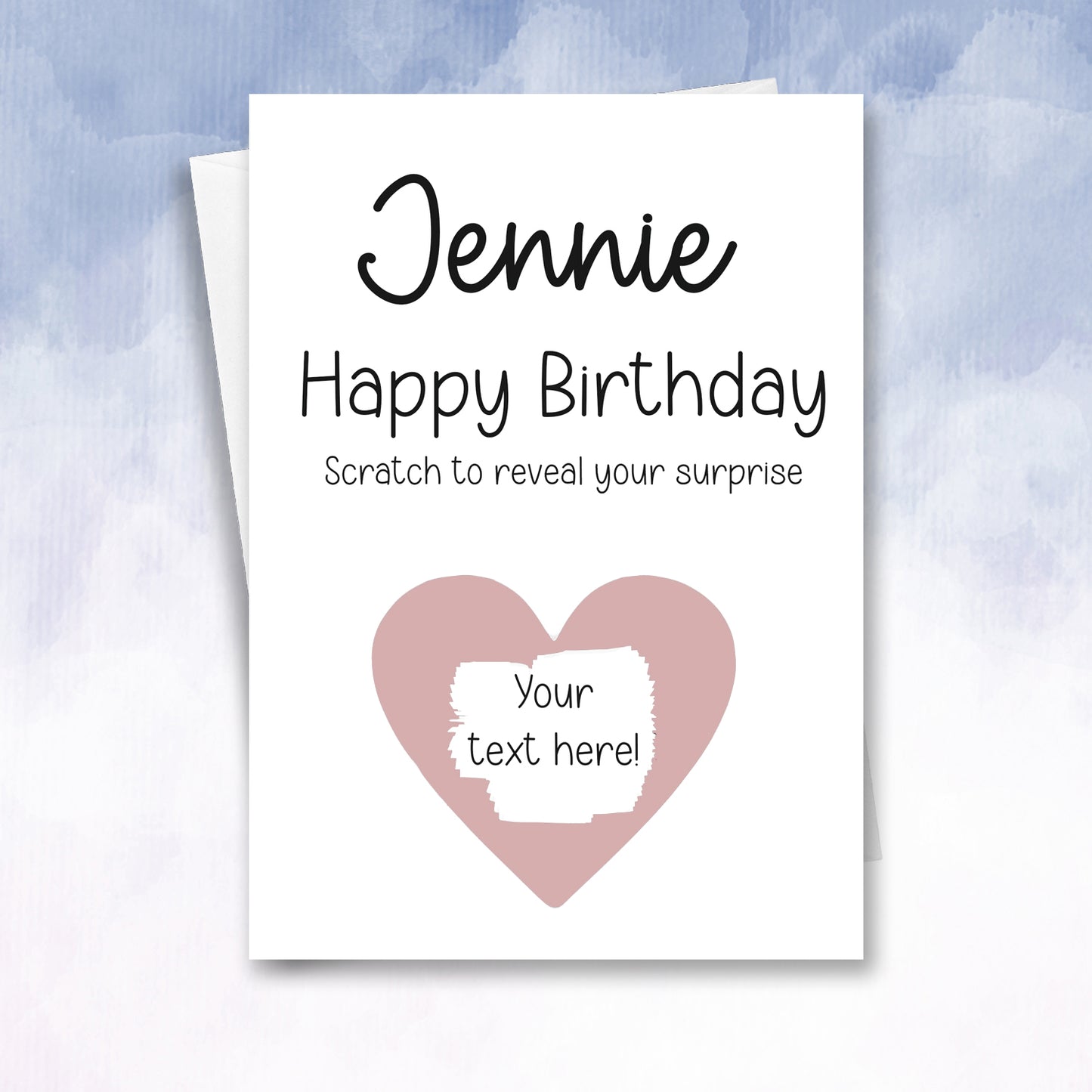 Personalised Scratch off Birthday Reveal Card - 2f75e5-2