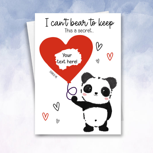 Personalised Scratch off Panda Love you card - 2f75e5-2