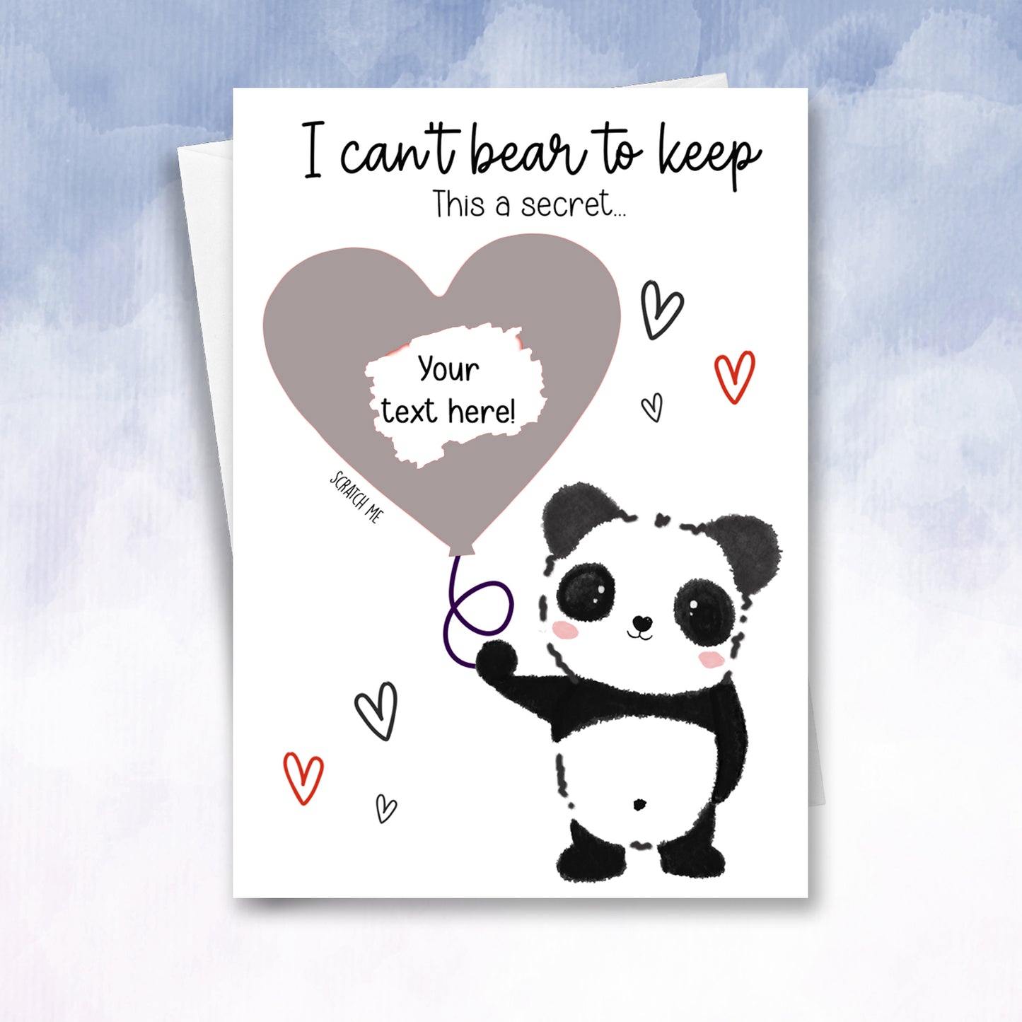 Personalised Scratch off Panda Love you card - 2f75e5-2