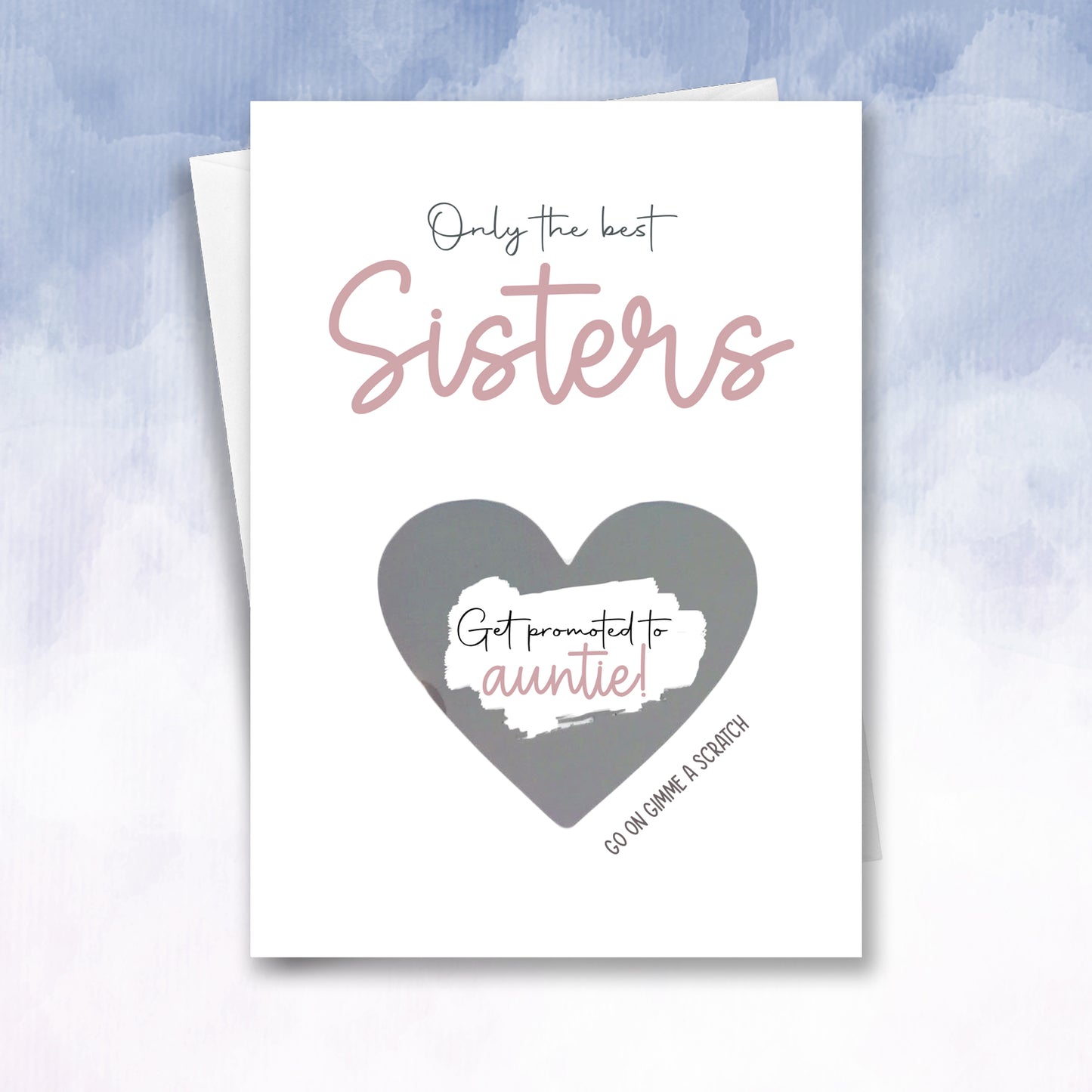 Promoted to Auntie Scratch off Reveal card - 2f75e5-2