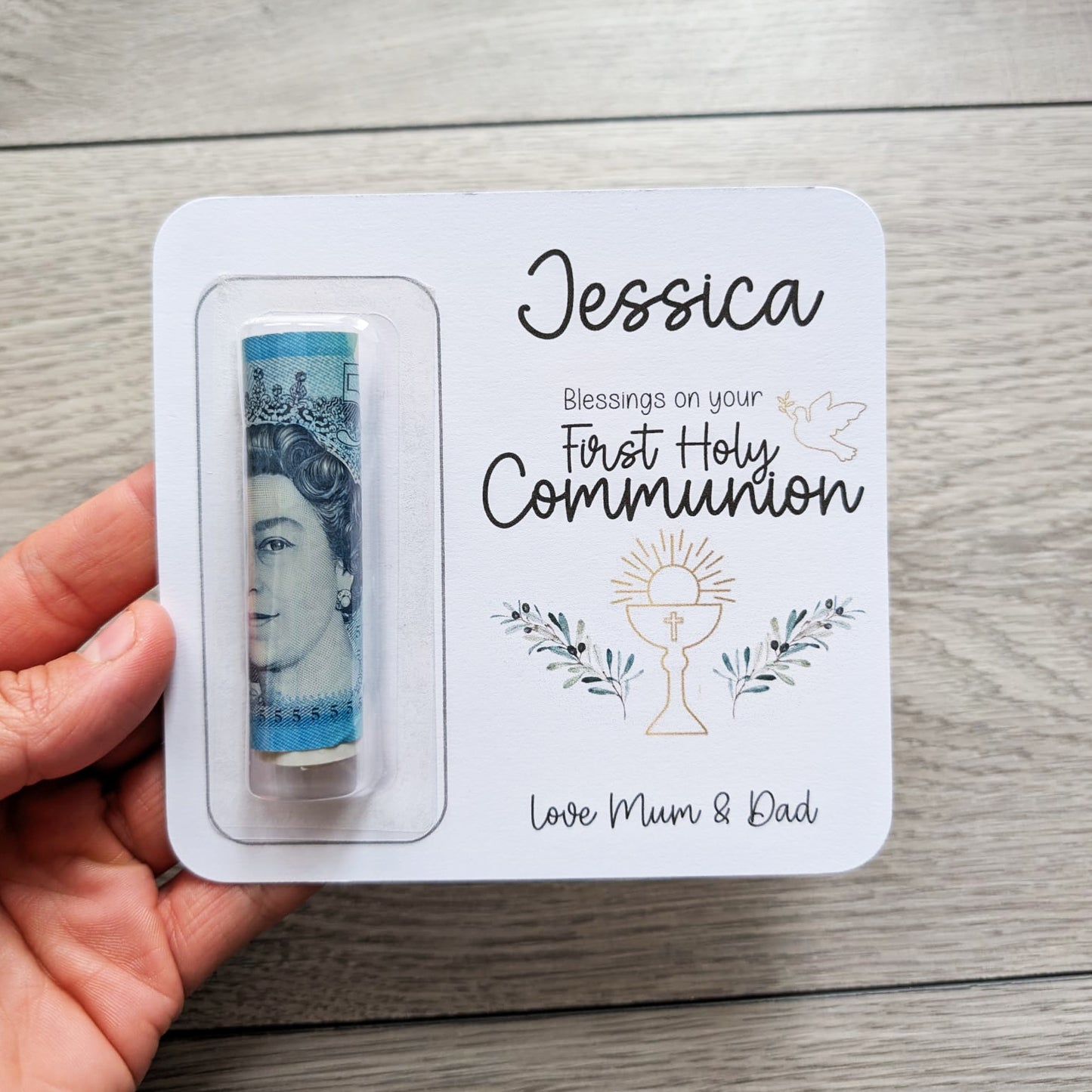 Personalised Holy Communion Money Holder | Keepsake Gift for Kids & Godchildren
