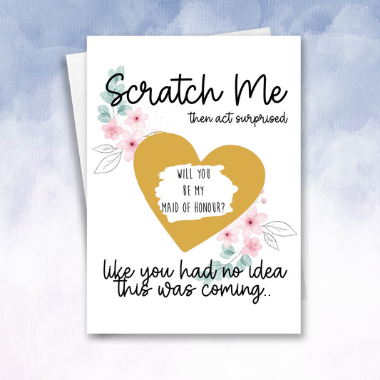 Scratch Me Then Act Surprised Personalised Scratch off Bridesmaid Proposal - 2f75e5-2