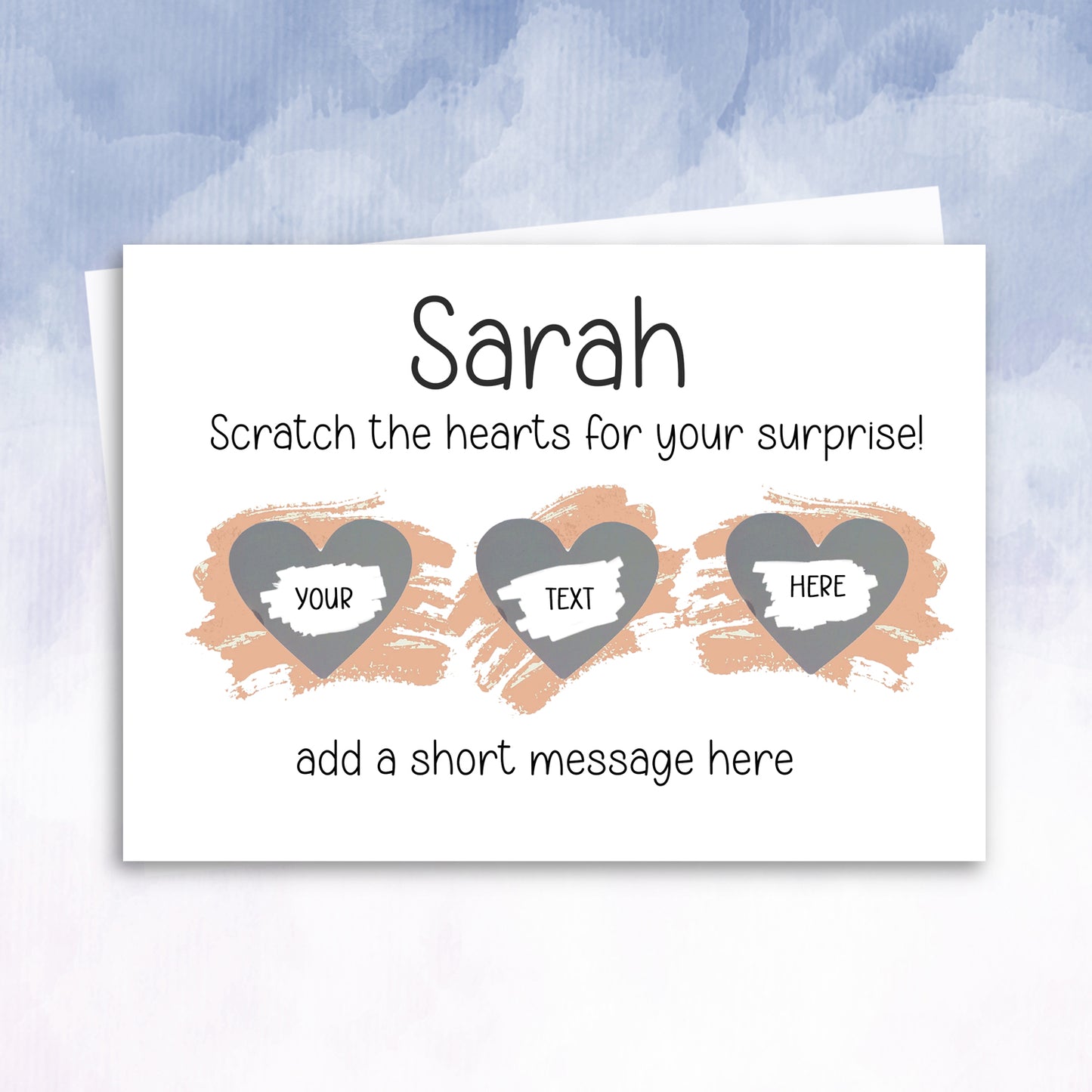 Scratch and match 3 reveal personalised Card - 2f75e5-2