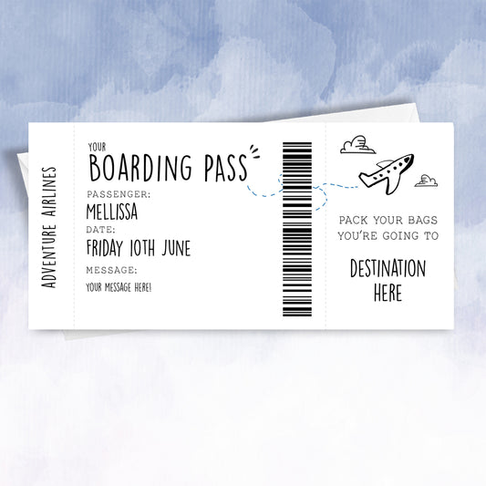 Travel Boarding Pass Holiday Card - 2f75e5-2
