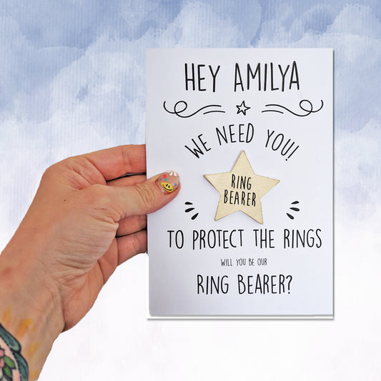 Personalised Ring Bearer Security proposal card