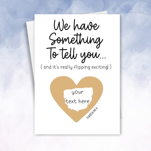 We have somethign to tell you pregnancy reveal card - 2f75e5-2
