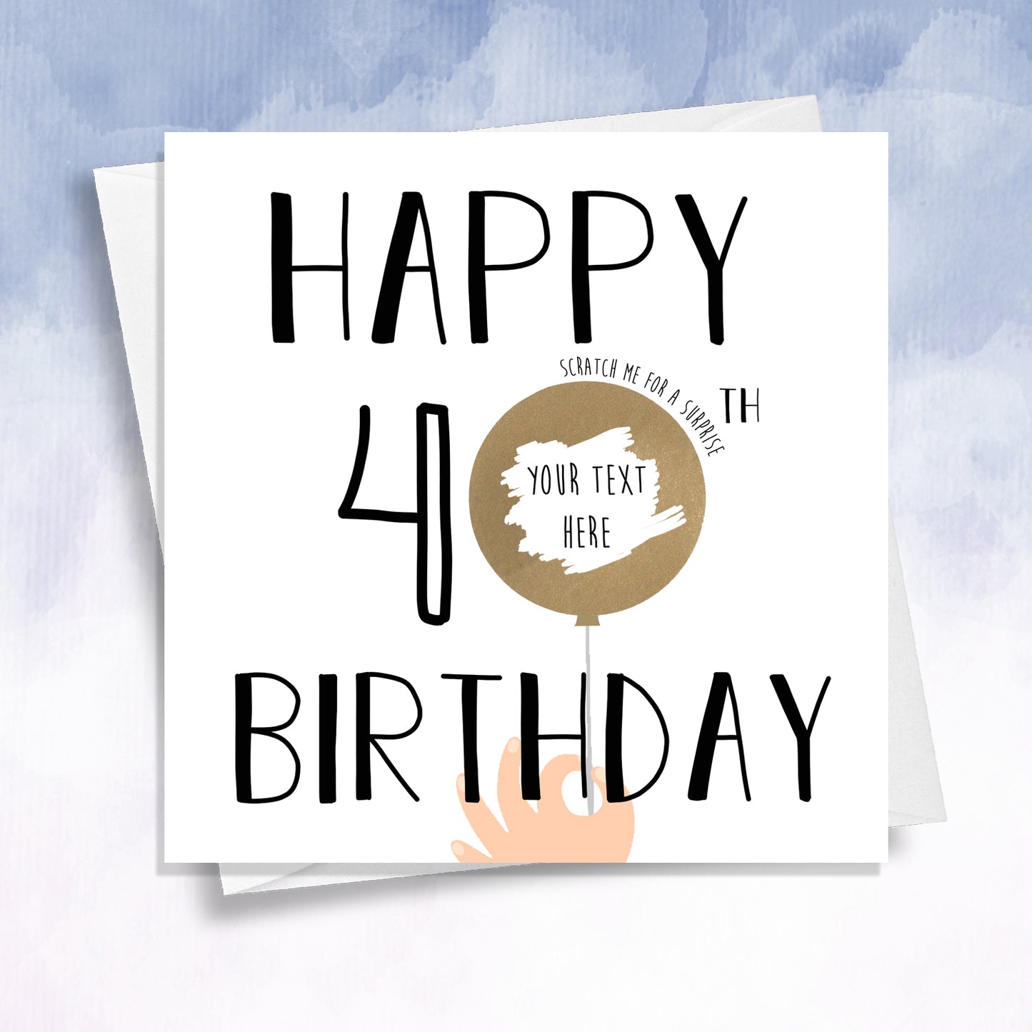 squidgemakes - 40th birthday scratch card