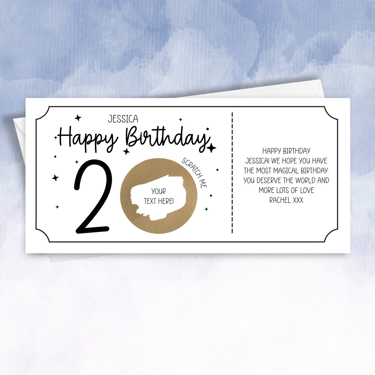 Personalised Birthday Milestone Age Scratch To Reveal Card