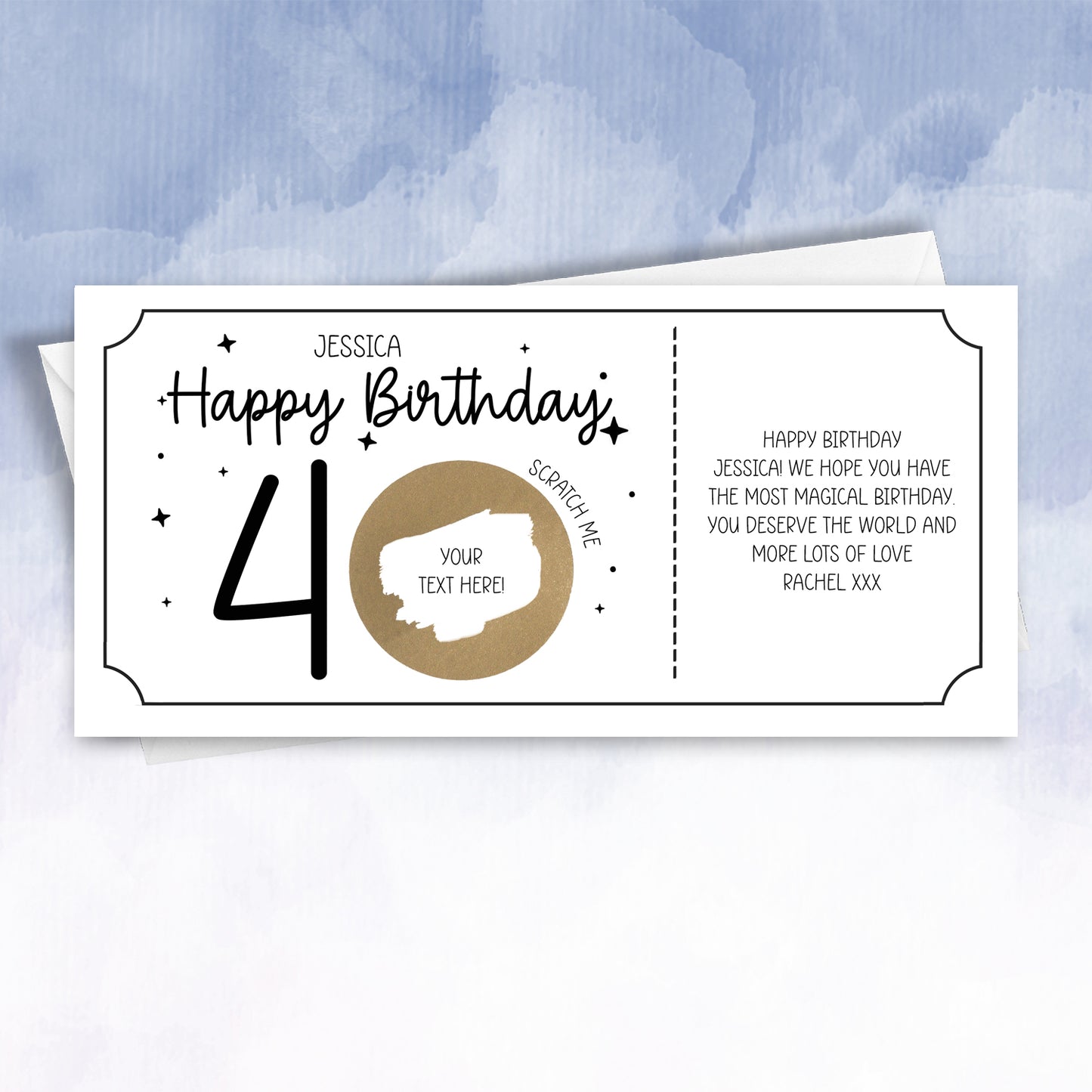 Personalised Birthday Milestone Age Scratch To Reveal Card