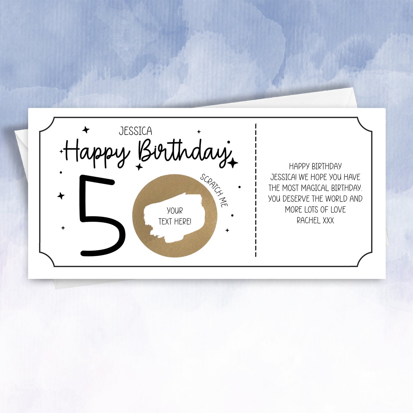 Personalised Birthday Milestone Age Scratch To Reveal Card
