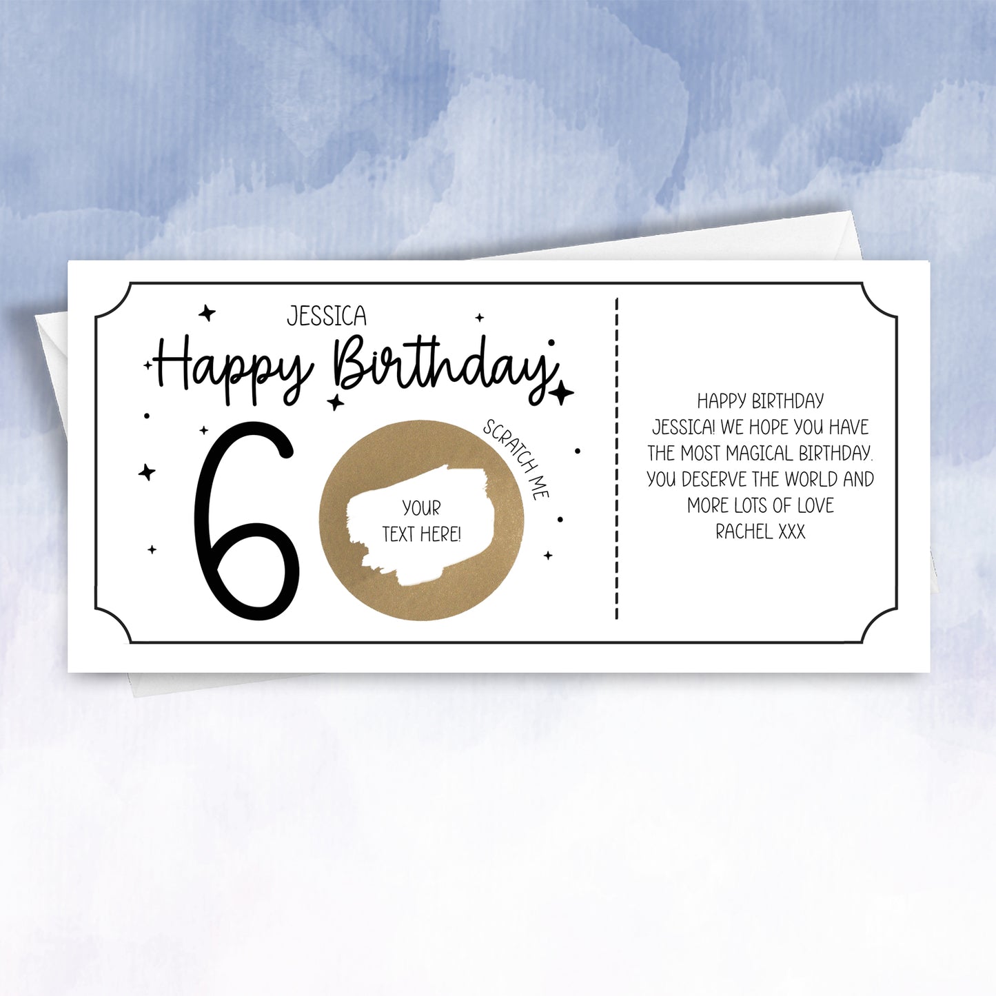 Personalised Birthday Milestone Age Scratch To Reveal Card