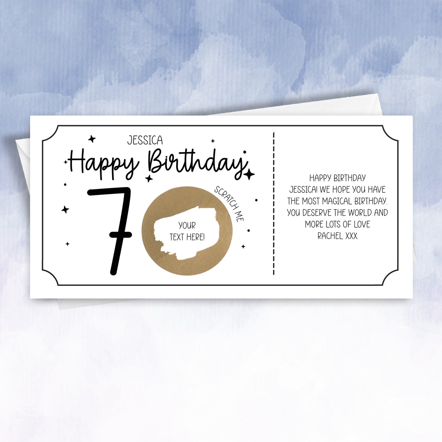 Personalised Birthday Milestone Age Scratch To Reveal Card