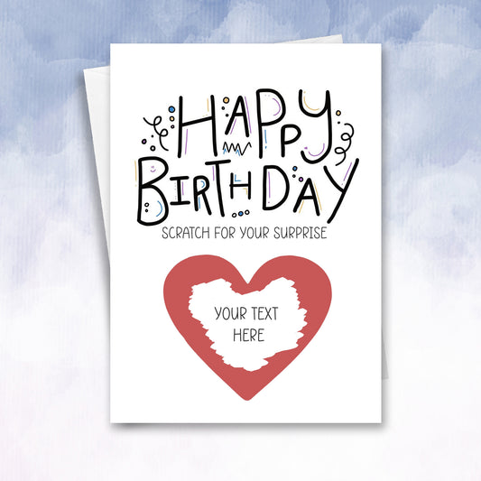 Birthday Scratch off Personalised Card
