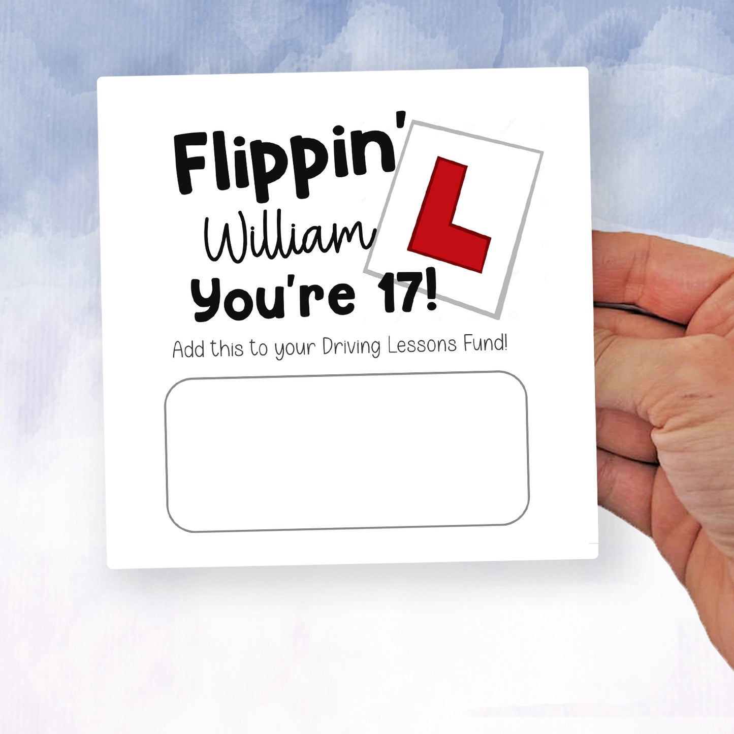 17th Birthday Gift Money Wallet Driving lessons fund