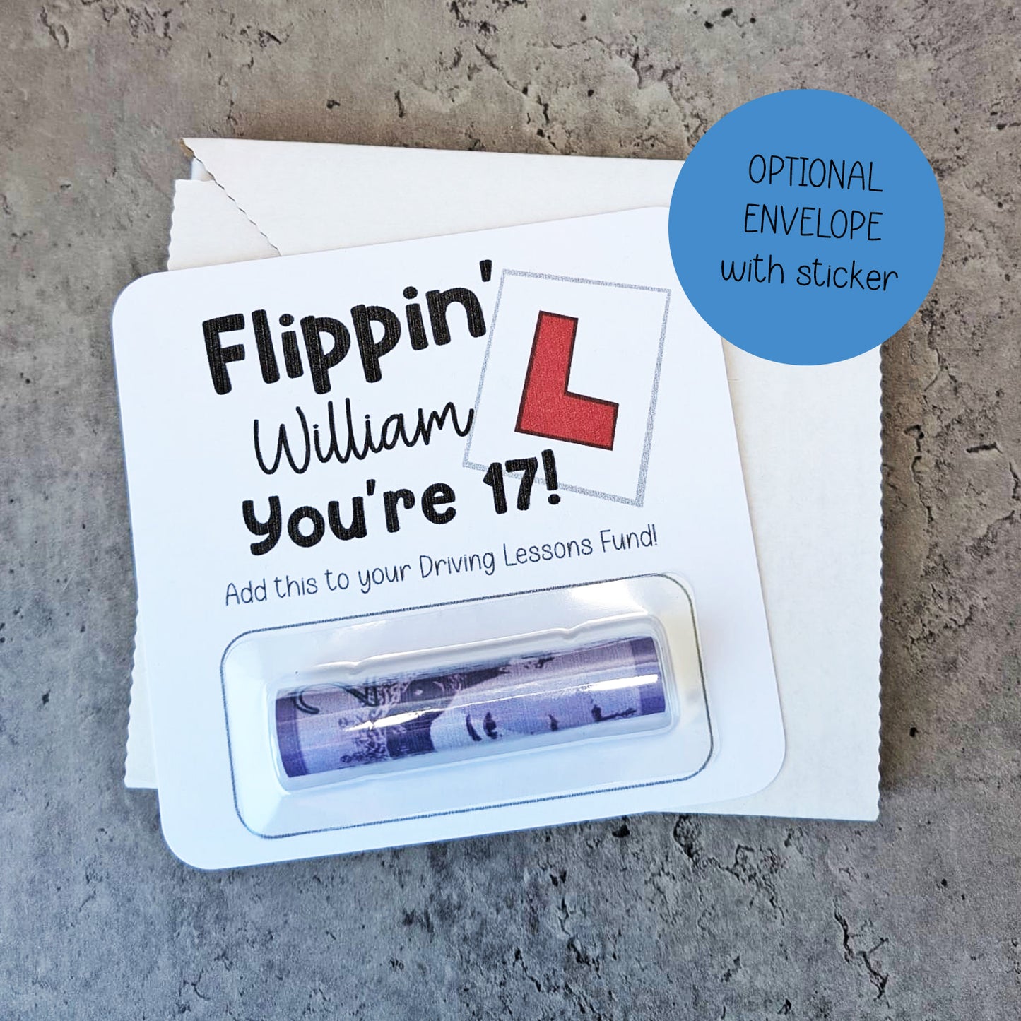 17th Birthday Gift Money Wallet Driving lessons fund