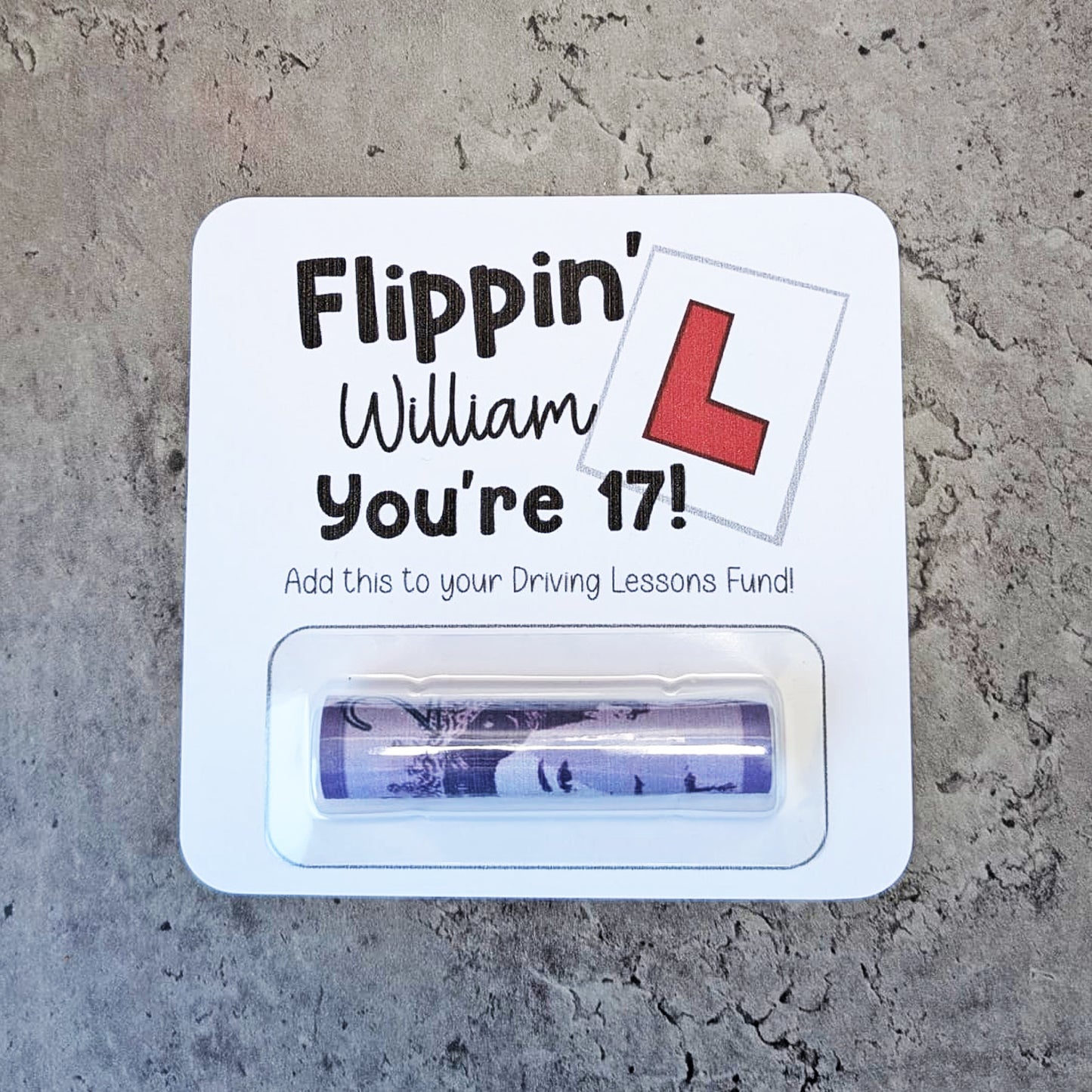 17th Birthday Gift Money Wallet Driving lessons fund
