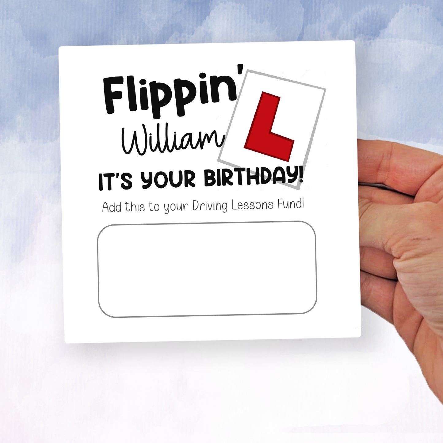 Birthday Gift Money Wallet Driving lessons fund 17th 18th 21st