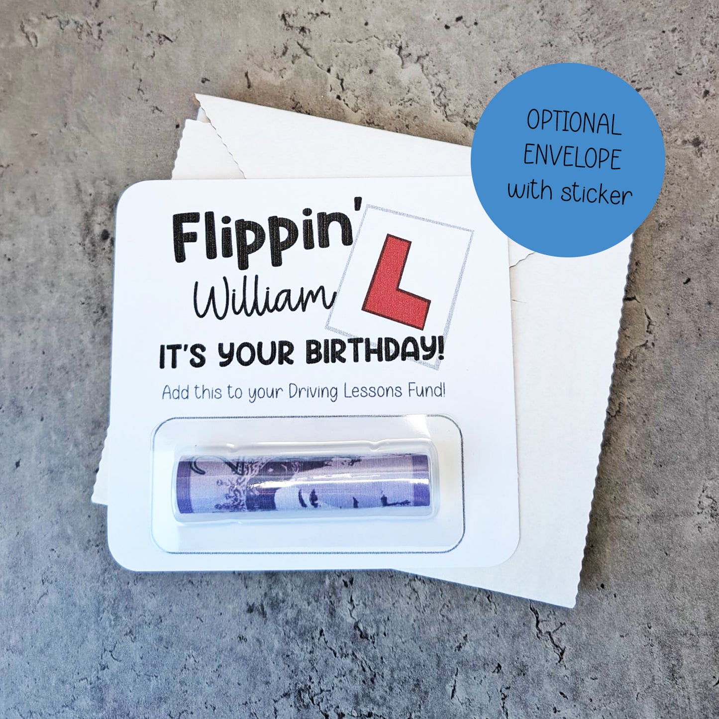 Birthday Gift Money Wallet Driving lessons fund 17th 18th 21st