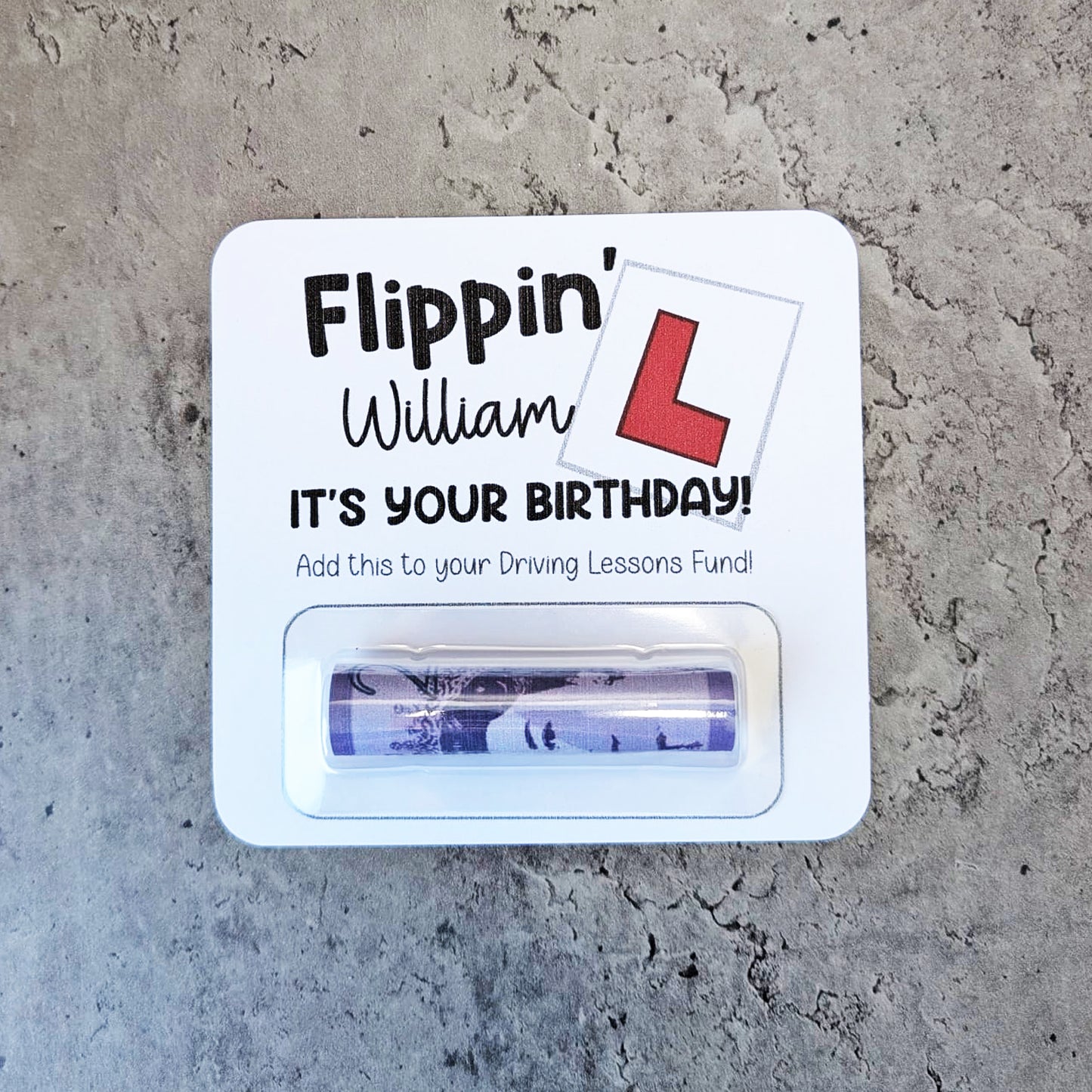 Birthday Gift Money Wallet Driving lessons fund 17th 18th 21st