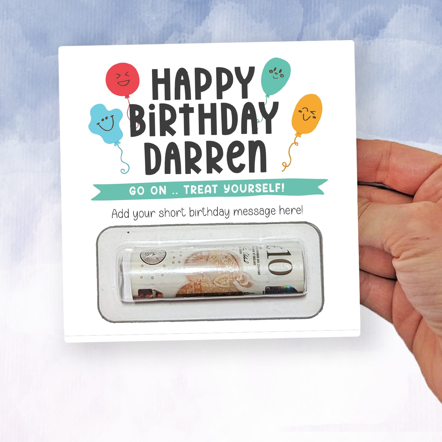 Birthday Money Wallet, Personalised Birthday Card