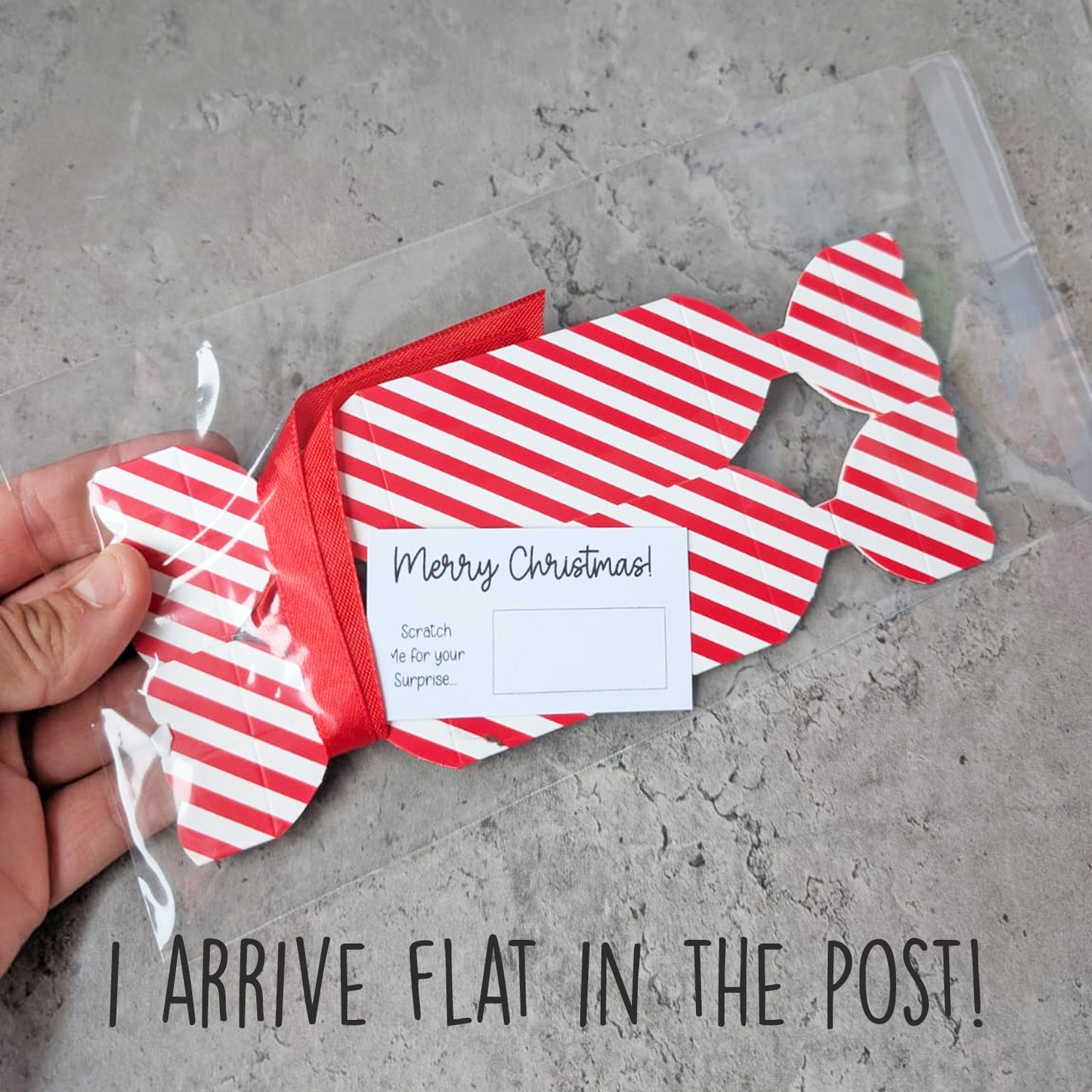 Christmas Cracker Scratch off reveal 3d card