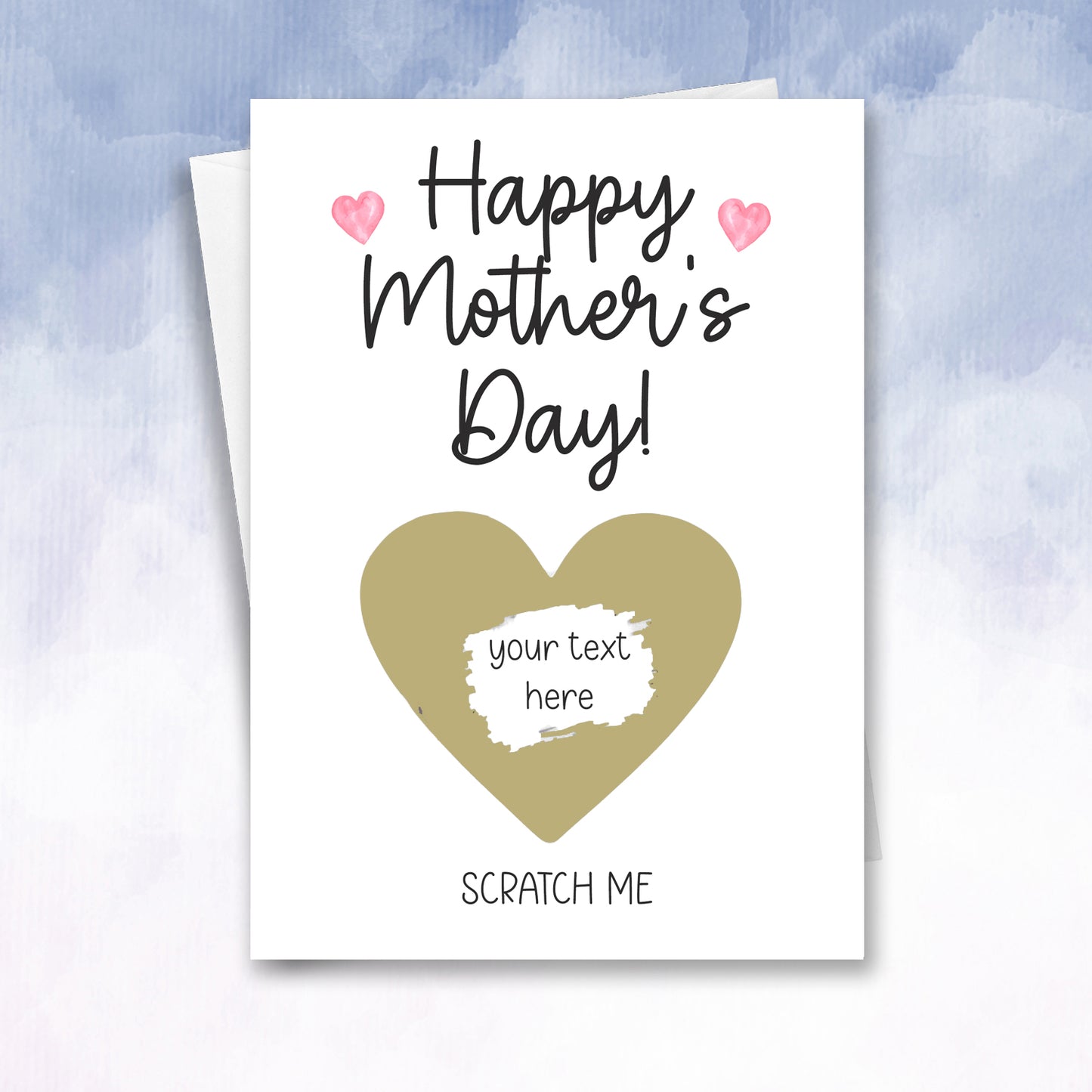 Mother's Day Personalised modern scratch card