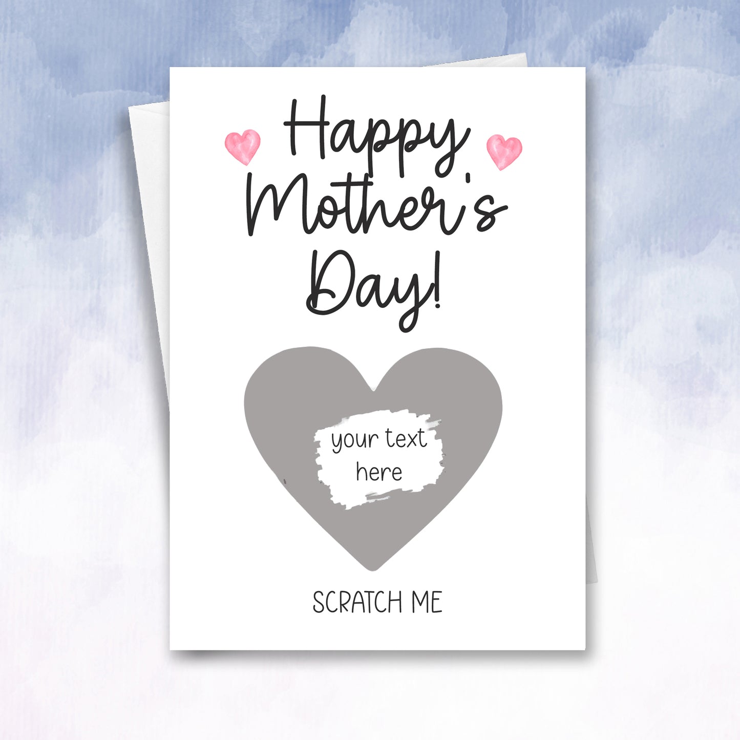 Mother's Day Personalised modern scratch card