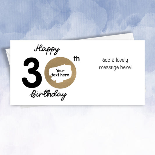 30th Birthday Scratch off Card - squidgemakes