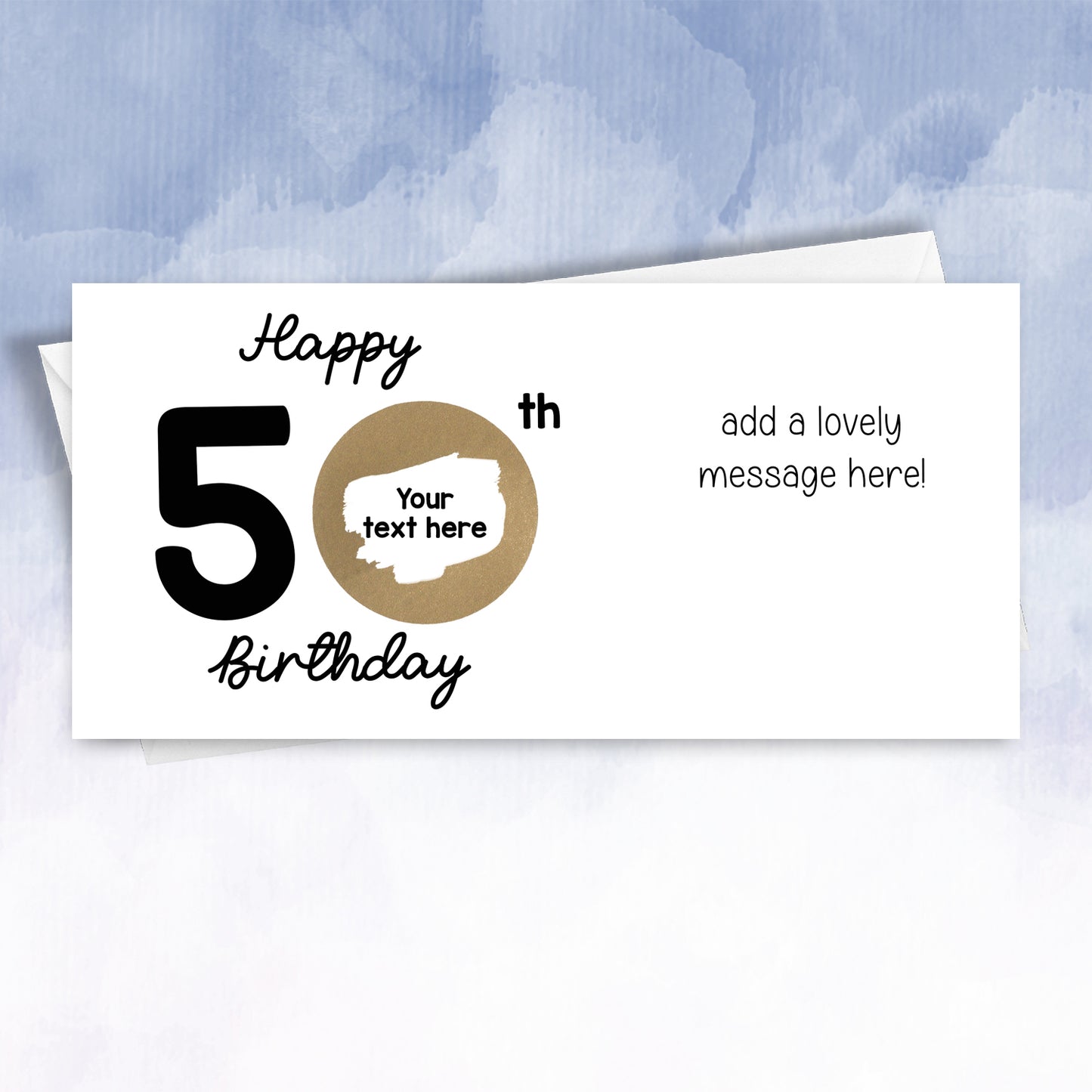 50th Birthday Scratch off Card - squidgemakes