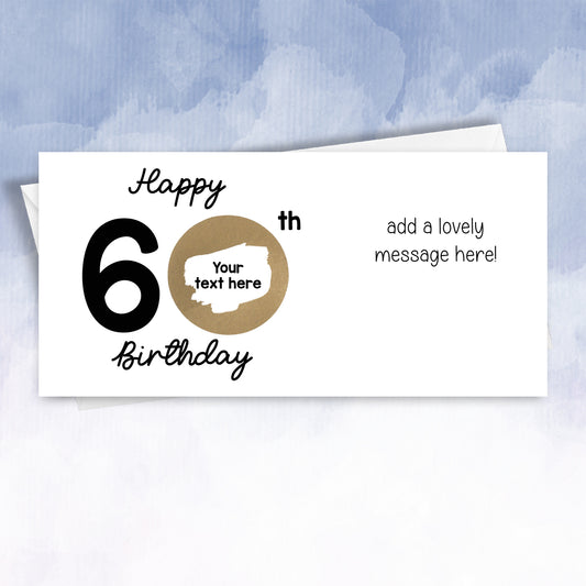 60th Birthday Scratch off Card - squidgemakes