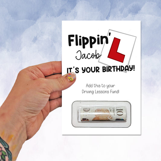 Birthday Gift Money Wallet Driving lessons fund 17th 18th 21st